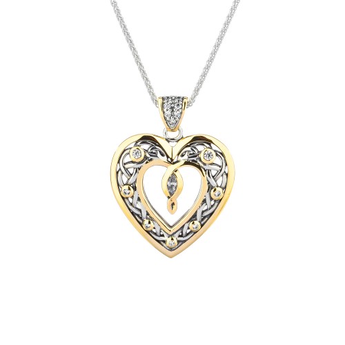 Coeur argent sterling et 10kt Keith Jack PP9165CZ