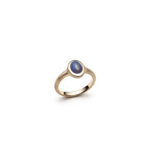 Woman ring 18kt, stone opal